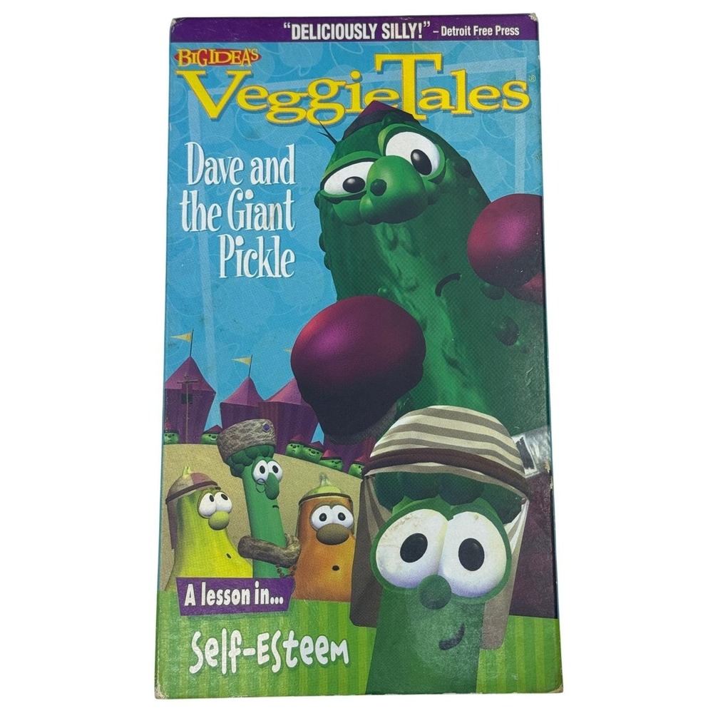 VeggieTales Dave and the Giant Pickle VHS Big Idea 1996 Lyrick Studios 2128